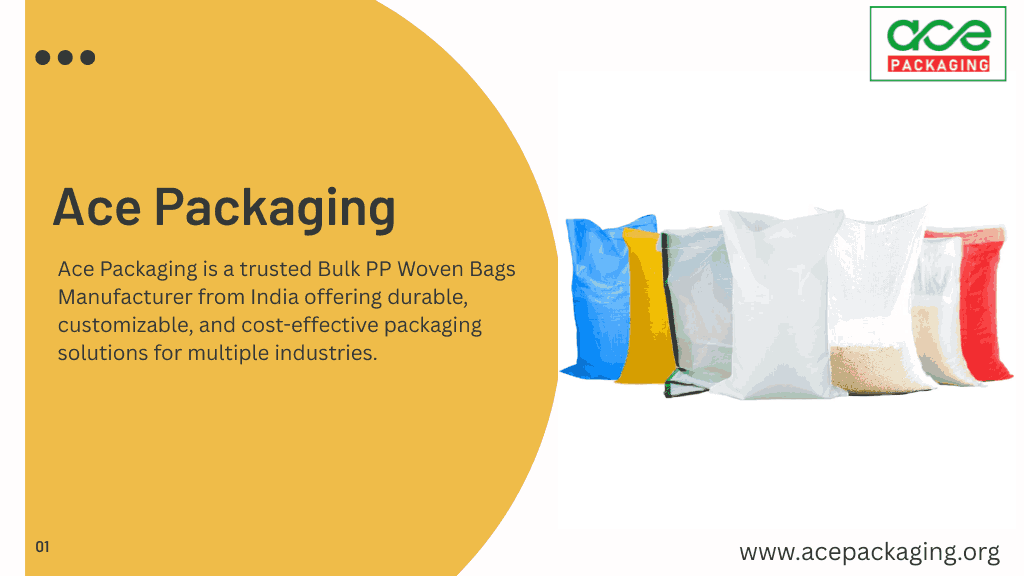 Bulk PP Woven Bags Manufacturer from India